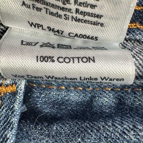 Eddie Bauer Jeans Women 14 Classic Fit‎ Bootcut 100% Cotton Embroidery Blue - Picture 8 of 13